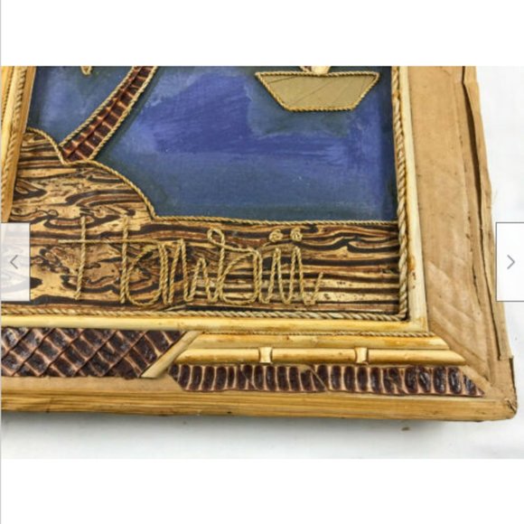 Hand Made Hawaii Palm Tree Photo Album Natural Leaf Materials AS IS - Picture 2 of 7